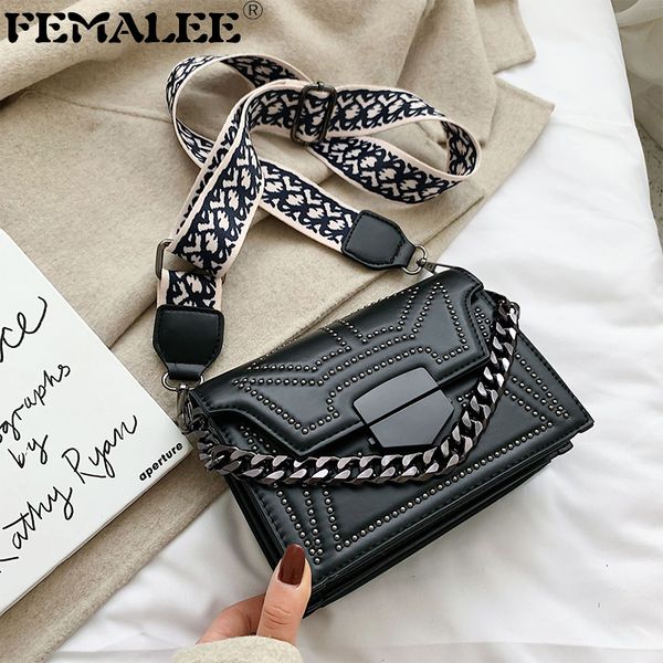 quality flap bags women fashion printed wide strap chains rivet shoulder bags lady purses and handbags crossbody messenger bag
quality flap bags women fashion printed wide strap chains rivet shoulder bags lady purses and handbags crossbody messenger bag