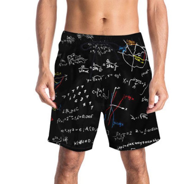 2019 summer new creative formula print american and european casual sports beach pants trend street plus-size men's shorts, White;black
2019 summer new creative formula print american and european casual sports beach pants trend street plus-size men's shorts, White;black