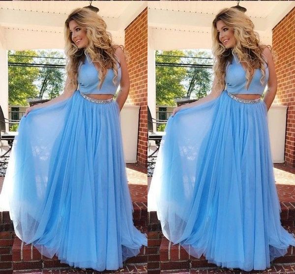 2 piece tulle evening prom dresses long light sky blue beaded crystal sashes deep v-neck draped formal dress elegant party gowns women, Black
2 piece tulle evening prom dresses long light sky blue beaded crystal sashes deep v-neck draped formal dress elegant party gowns women, Black