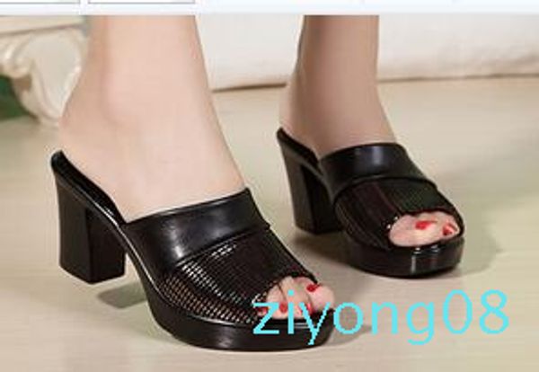 2020 new women sandals women slippers genuine leather thick high-heeled color block decoration open toe women sandals z08, Black
2020 new women sandals women slippers genuine leather thick high-heeled color block decoration open toe women sandals z08, Black