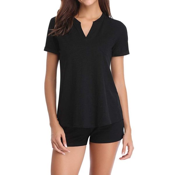 miarhb women pajama set ladies sleepwear modal striped sleeveless nightwear sets tank shorts pijamas female mujer bielizna nocna, Black;red
miarhb women pajama set ladies sleepwear modal striped sleeveless nightwear sets tank shorts pijamas female mujer bielizna nocna, Black;red