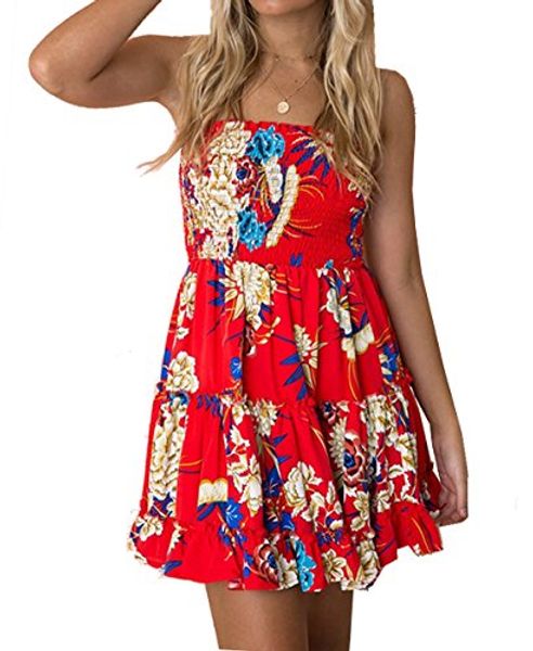 casuress women's summer dress floral strapless pleated off shoulder casual short beach dresses flowy skater mini tube dress, Black;gray
casuress women's summer dress floral strapless pleated off shoulder casual short beach dresses flowy skater mini tube dress, Black;gray