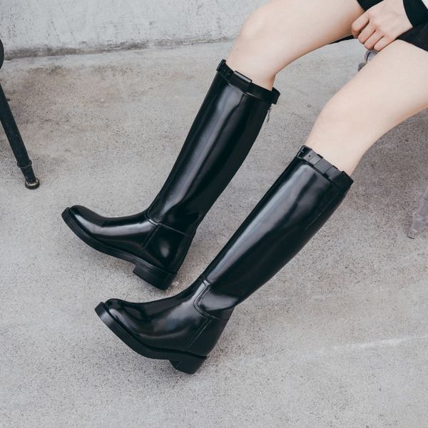 2019 fashion riding boots low heel women knee high boots patent leather office ladies dress shoes women winter long, Black
2019 fashion riding boots low heel women knee high boots patent leather office ladies dress shoes women winter long, Black