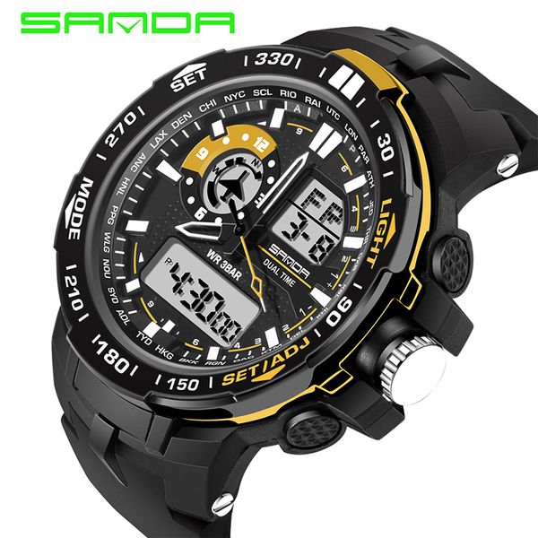 sanda military mens watches waterproof sport watch men multifunctional s shock clock male horloges manne relogio masculino 737, Slivery;brown
sanda military mens watches waterproof sport watch men multifunctional s shock clock male horloges manne relogio masculino 737, Slivery;brown