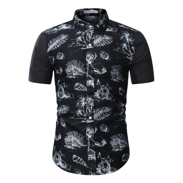 men's shirt fashion casual turn-down collar brand short sleeve hawaiian shirts men camisa plus size 2020 5.12, White;black
men's shirt fashion casual turn-down collar brand short sleeve hawaiian shirts men camisa plus size 2020 5.12, White;black