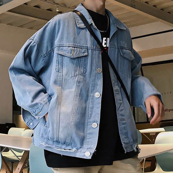 short denim jacket men's fashion casual blue denim jackets mens streetwear wild loose hip hop bomber jacket men outwear m-2xl, Black;brown
short denim jacket men's fashion casual blue denim jackets mens streetwear wild loose hip hop bomber jacket men outwear m-2xl, Black;brown