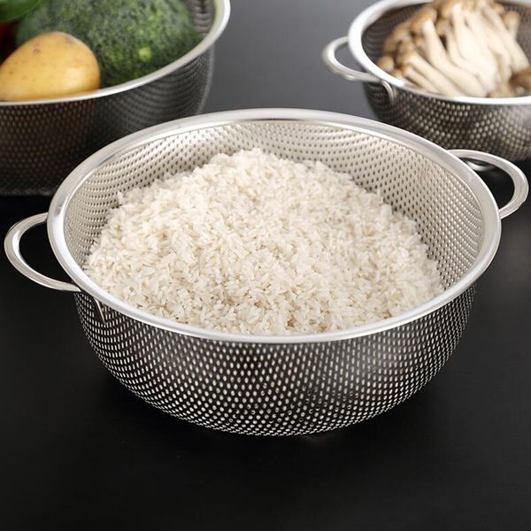 2pcs stainless steel colander for draining pasta or washing rice, fruit and veggies
2pcs stainless steel colander for draining pasta or washing rice, fruit and veggies