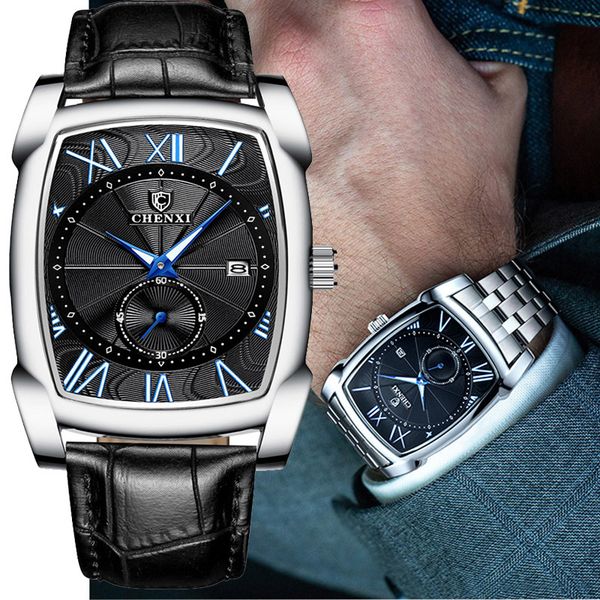 benyar square men watch business waterproof quartz leather wrist watch men clock male relogio masculino hodinky erkek kol saati t200113, Slivery;brown
benyar square men watch business waterproof quartz leather wrist watch men clock male relogio masculino hodinky erkek kol saati t200113, Slivery;brown