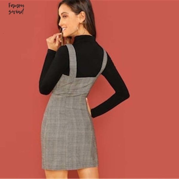 weekend dress casual coffee deep v neck zipper up fitted shell sleeveless sheath plaid autumn women elegant dress, Black;gray
weekend dress casual coffee deep v neck zipper up fitted shell sleeveless sheath plaid autumn women elegant dress, Black;gray