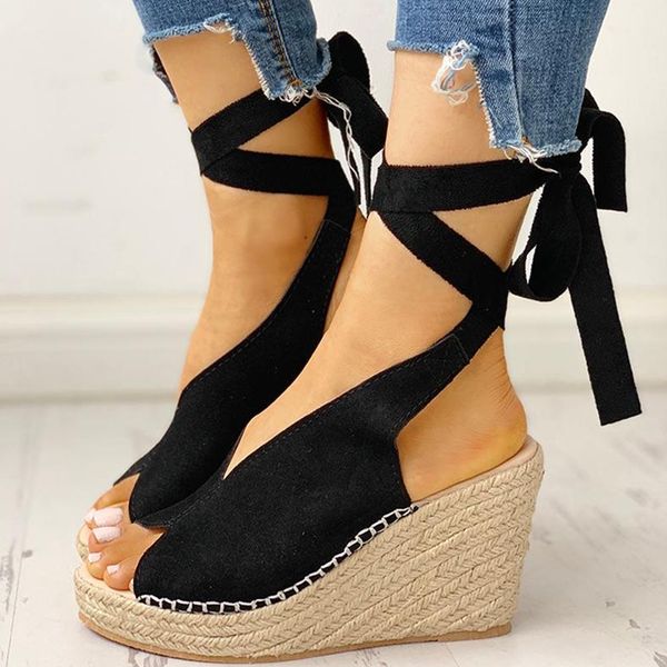 sarairis 2020 tamaño grande 43 cuñas de caÃda tacones altos plataforma casual paja comodidad verano tobillo-wrap zapatos de mujer sandalias, Black
sarairis 2020 tamaño grande 43 cuñas de caÃda tacones altos plataforma casual paja comodidad verano tobillo-wrap zapatos de mujer sandalias, Black