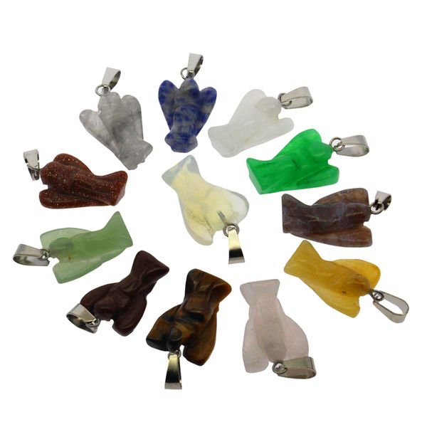 natural stone carving angel pendant agate stone angel pendant diy semi-precious stone pendant set, Black
natural stone carving angel pendant agate stone angel pendant diy semi-precious stone pendant set, Black
