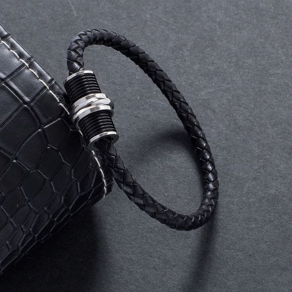 5mm black braided leather charm bracelet men women jewelry multicolor unique stainless steel magnetic buckle bangle gifts, Golden;silver
5mm black braided leather charm bracelet men women jewelry multicolor unique stainless steel magnetic buckle bangle gifts, Golden;silver