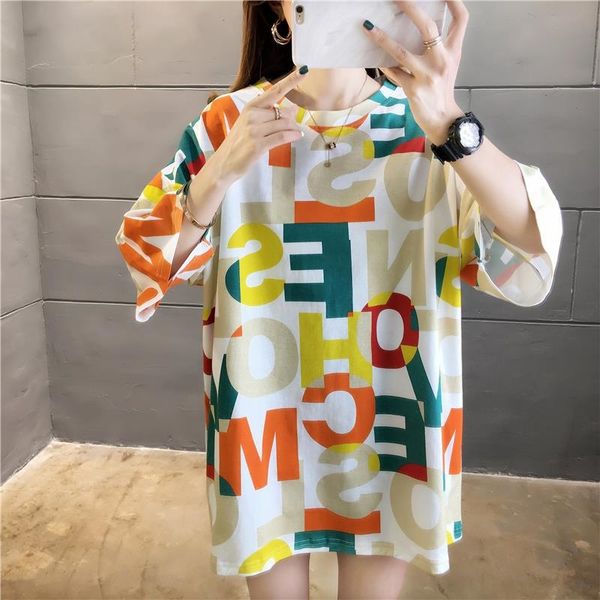 women's wear t-shirt pullover 2020 letter printing fresh and sweet pullover short sleeve round collar loose t-shirt female, White
women's wear t-shirt pullover 2020 letter printing fresh and sweet pullover short sleeve round collar loose t-shirt female, White