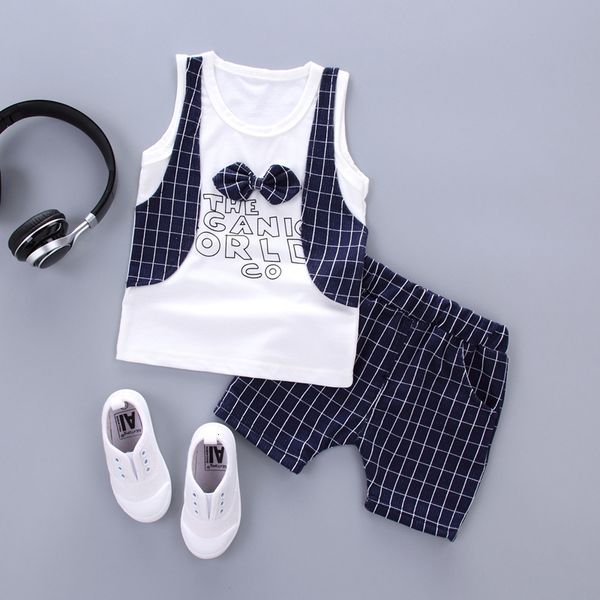 children cotton outing clothes summer baby boy lattice letter o-neck vest shorts 2pcs/sets infant kid fashion toddler tracksuits, White
children cotton outing clothes summer baby boy lattice letter o-neck vest shorts 2pcs/sets infant kid fashion toddler tracksuits, White