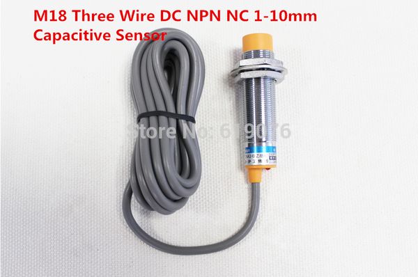 

5pcs m18 three wire dc npn nc 1-10mm distance measuring capacitive proximity switch sensor -ljc18a3-b-z/ax