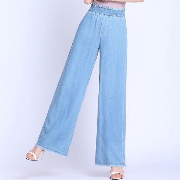 2019 fashion large size pants female 2019 jeans pants spring summer cotton casual wide leg slim women trousers, Blue
2019 fashion large size pants female 2019 jeans pants spring summer cotton casual wide leg slim women trousers, Blue