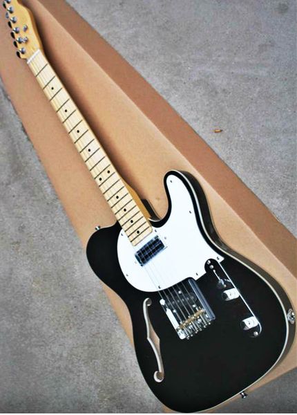 wholesale black color white plate f hollow body maple fretboard tl electric guitar 190904
wholesale black color white plate f hollow body maple fretboard tl electric guitar 190904