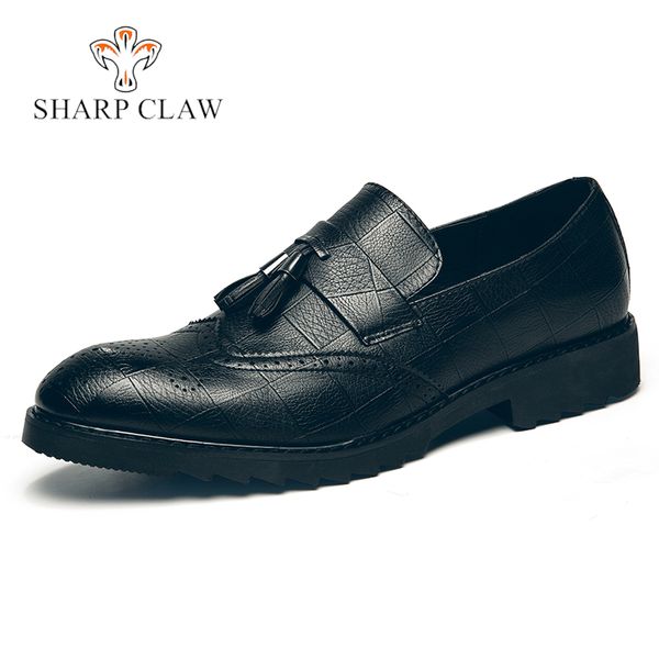 sharcpclaw fashion brand leather men shoes tassels brogue men loafer slip-on solid flats loafers men's genuine leather shoes, Black
sharcpclaw fashion brand leather men shoes tassels brogue men loafer slip-on solid flats loafers men's genuine leather shoes, Black