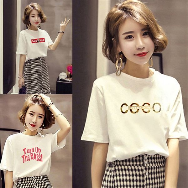 student printed t-shirt female short-sleeved black white t-shirt female cartoon printed round neck loose 2020 girls' fashion
student printed t-shirt female short-sleeved black white t-shirt female cartoon printed round neck loose 2020 girls' fashion