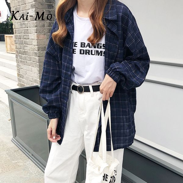 plaid shirt new woman vent vintage plaid shirt single breasted turn down collar cotton long sleeve button feminina sales, White
plaid shirt new woman vent vintage plaid shirt single breasted turn down collar cotton long sleeve button feminina sales, White