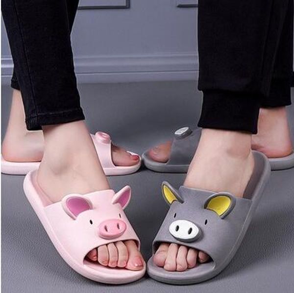 2019 new men/ womencartoon pig slippers female summer couple cute home indoor bath non-slip bathroom sandals and slippers, Black
2019 new men/ womencartoon pig slippers female summer couple cute home indoor bath non-slip bathroom sandals and slippers, Black