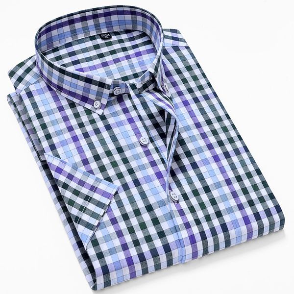 macrosea men's summer style casual shirts plaid men's social shirts 100% cotton short sleeve hw, White;black
macrosea men's summer style casual shirts plaid men's social shirts 100% cotton short sleeve hw, White;black