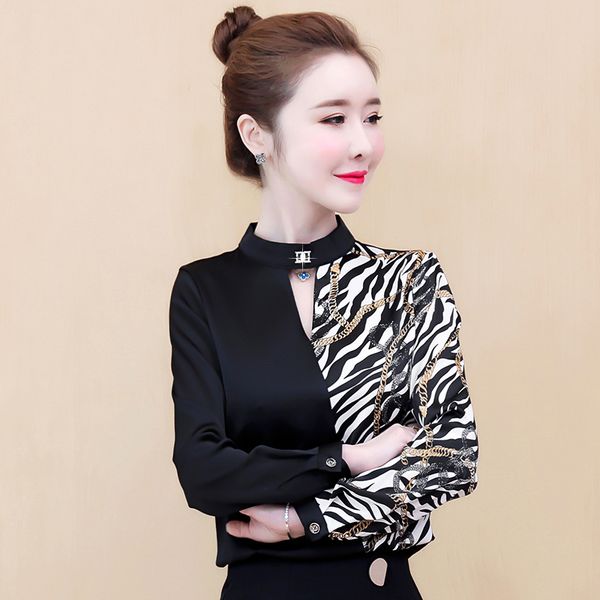 2020 silk satin leopard shirt women long sleeve mock neck elegant ladies blouses slim runway plus size office designer shirts, White
2020 silk satin leopard shirt women long sleeve mock neck elegant ladies blouses slim runway plus size office designer shirts, White
