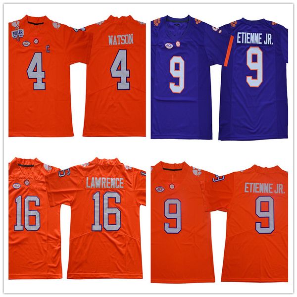 NCAA Clemon Tiger 4 DeShaun Watson 16 Trevor Lawrence 9 Travis Etienne Jr. Purple White Orange Men College Football Jerseys Stitched logos
NCAA Clemon Tiger 4 DeShaun Watson 16 Trevor Lawrence 9 Travis Etienne Jr. Purple White Orange Men College Football Jerseys Stitched logos