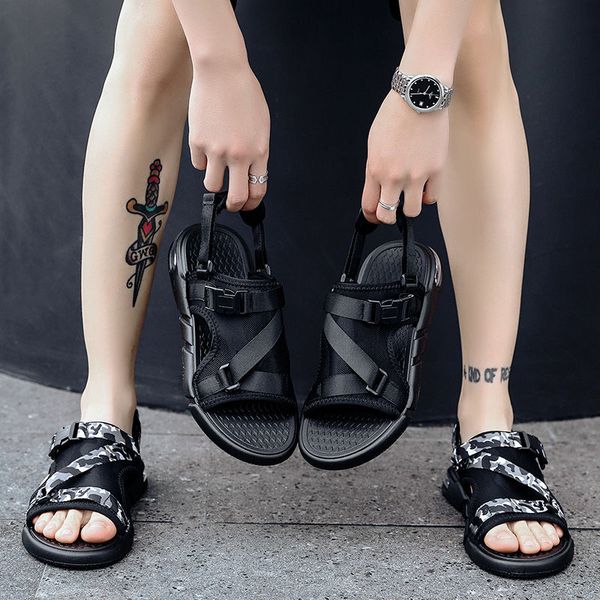new youth soft bottom non-slip sandal air cushion men's fashion slippers for men when the large roman beach men's shoes, Black
new youth soft bottom non-slip sandal air cushion men's fashion slippers for men when the large roman beach men's shoes, Black