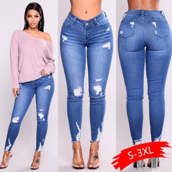 2020 new blue jeans pancil pants women high waist slim hole ripped denim jeans casual stretch skinny trousers, Black;white
2020 new blue jeans pancil pants women high waist slim hole ripped denim jeans casual stretch skinny trousers, Black;white