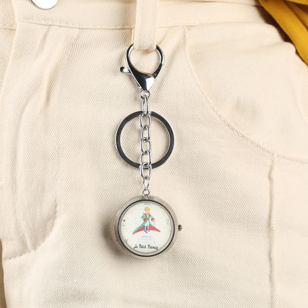 women's silver rotating key chain hanging quartz analog pocket watch creative arabic numerals dial pendant watch, Slivery;golden
women's silver rotating key chain hanging quartz analog pocket watch creative arabic numerals dial pendant watch, Slivery;golden