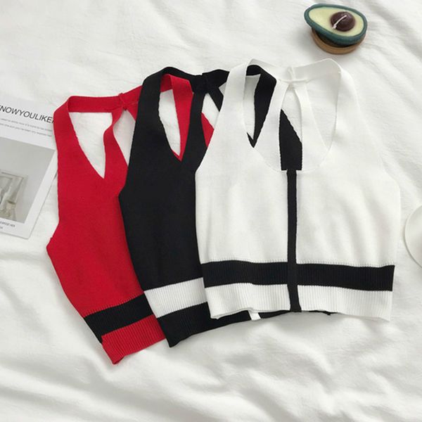 2019 summer crop women sleeveless spaghetti strap ladies short fitness vest femme knitted thin camis tank top, White
2019 summer crop women sleeveless spaghetti strap ladies short fitness vest femme knitted thin camis tank top, White