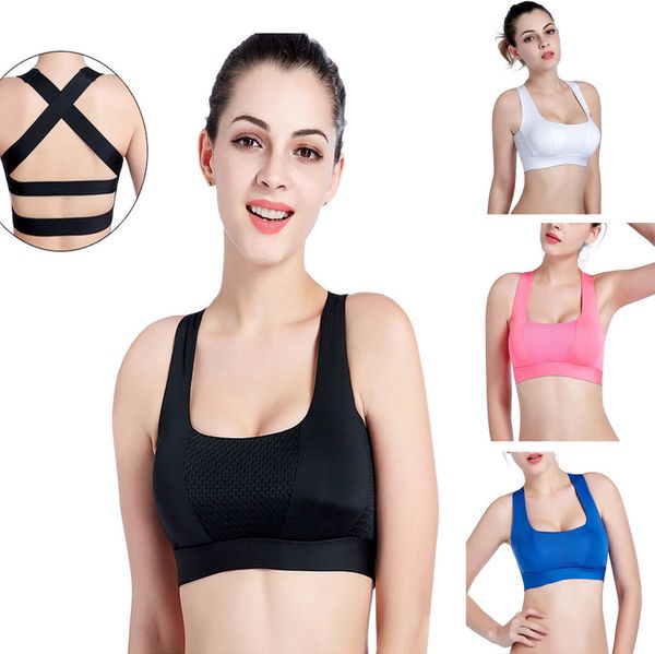 women sports bra mesh brathable sports push up female athletic running bra fitness seamless padded vestdpy3, White;black
women sports bra mesh brathable sports push up female athletic running bra fitness seamless padded vestdpy3, White;black