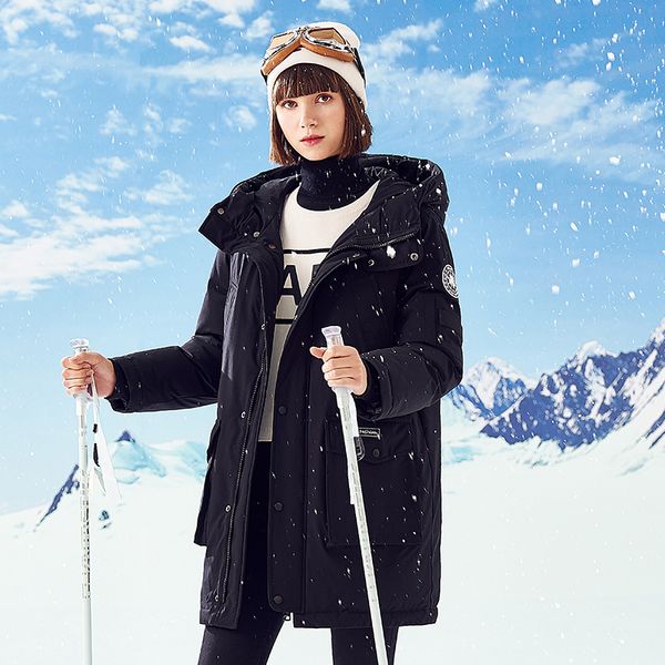winter thick 90% white duck down jacket women hooded long outwear female parkas 2018 new series keep warm womens down caot, Black
winter thick 90% white duck down jacket women hooded long outwear female parkas 2018 new series keep warm womens down caot, Black