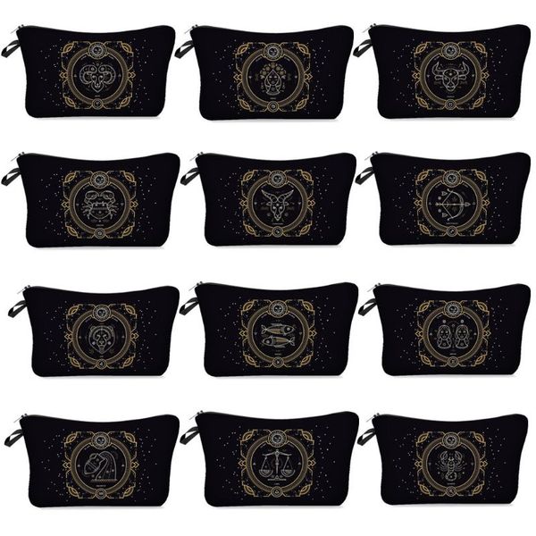 women lady travel makeup bag 12 constellation pattern print cosmetic pouch purse casual purses storage organizer
women lady travel makeup bag 12 constellation pattern print cosmetic pouch purse casual purses storage organizer