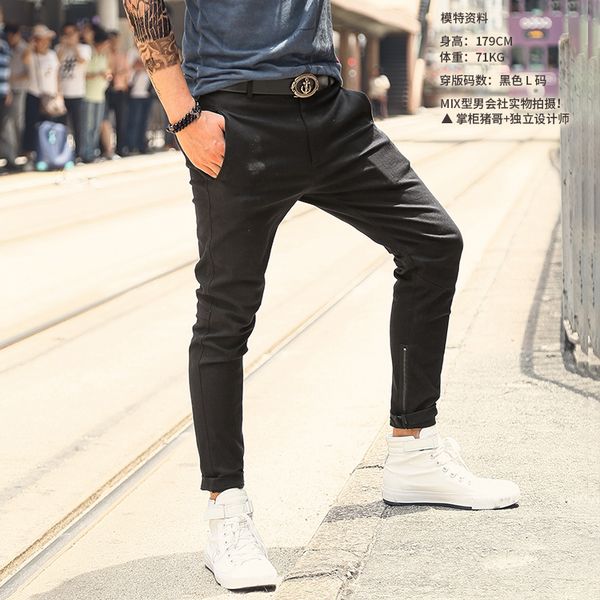 autumn men fashions solid color casual pants men straight slight elastic ankle-length formal trousers k931-2, Black
autumn men fashions solid color casual pants men straight slight elastic ankle-length formal trousers k931-2, Black