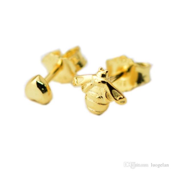 compatible with pandora jewelry 925 sterling silver gold-plated heart & bee stud earrings for women original fashion earring charms jewelry, Golden;silver
compatible with pandora jewelry 925 sterling silver gold-plated heart & bee stud earrings for women original fashion earring charms jewelry, Golden;silver