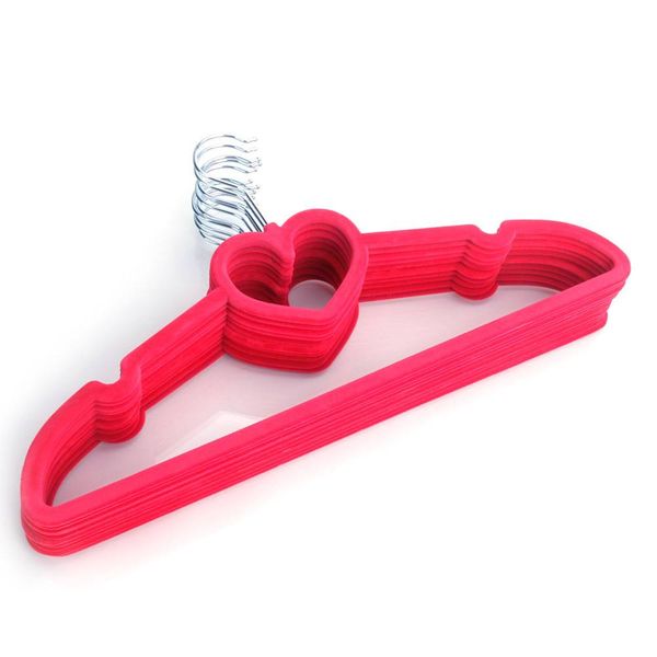 10pcs heart style plastic flocking clothes hangers closet organizer rose red 16.53x0.2x9.06
10pcs heart style plastic flocking clothes hangers closet organizer rose red 16.53x0.2x9.06