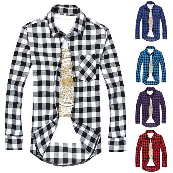fashion mens spring autum plaid shirt long sleeve cotton dress shirts male button checkered chemise homme, White;black
fashion mens spring autum plaid shirt long sleeve cotton dress shirts male button checkered chemise homme, White;black