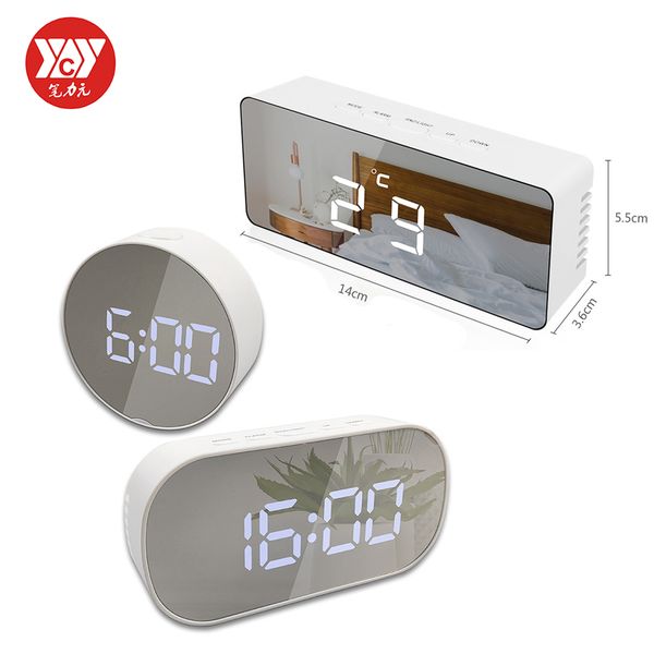 multifunction art digital wall clock wake up light modern mirrored electronic snooze alarm clock
multifunction art digital wall clock wake up light modern mirrored electronic snooze alarm clock