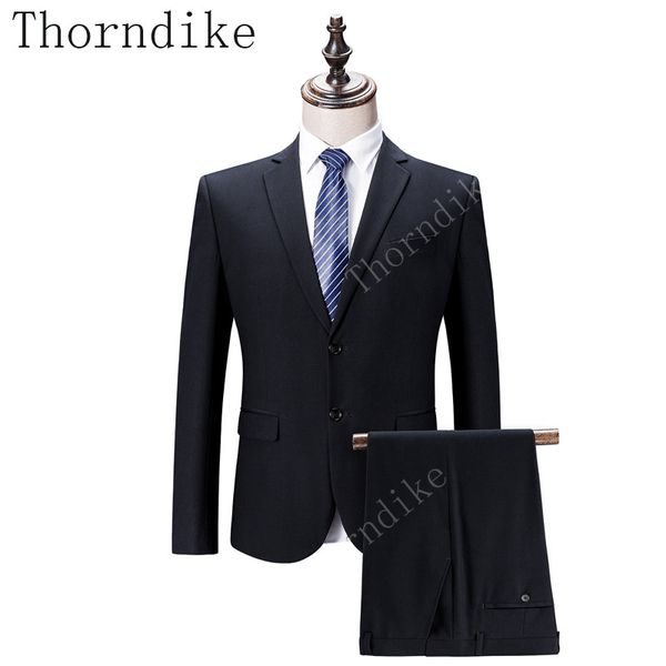 thorndike men black two button suit male blazers slim fit suit prom costume business formal party work wear thick suits 2 pieces, White;black
thorndike men black two button suit male blazers slim fit suit prom costume business formal party work wear thick suits 2 pieces, White;black
