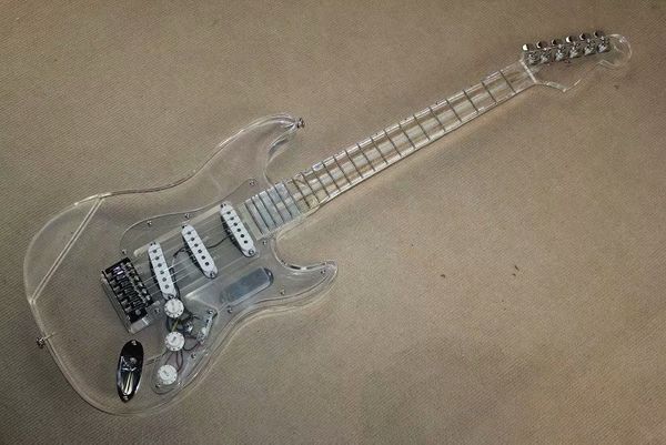 factory custom led light whole plexiglass acrylic body electric guitar with sss pickups,can be customized
factory custom led light whole plexiglass acrylic body electric guitar with sss pickups,can be customized