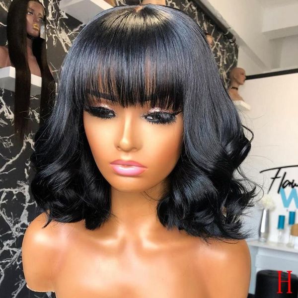 simbeauty body wave bob glueless full lace human hair wigs with bangs preplucked remy bleached lace front wig 150% fringe wig, Black;brown
simbeauty body wave bob glueless full lace human hair wigs with bangs preplucked remy bleached lace front wig 150% fringe wig, Black;brown