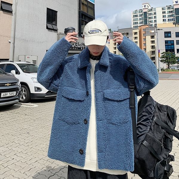 winter lamb wool jacket men's warm thick fashion parka men solid color casual cotton coat man wild loose male clothes m-2xl, Black
winter lamb wool jacket men's warm thick fashion parka men solid color casual cotton coat man wild loose male clothes m-2xl, Black