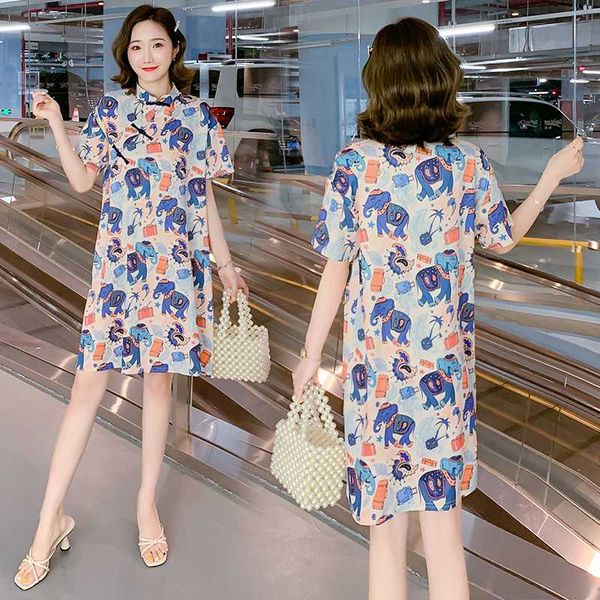 7635 vintage chinese style maternity cheongsam summer fashion cartoon printed clothes for pregnant women elegant pregnancy dress, White
7635 vintage chinese style maternity cheongsam summer fashion cartoon printed clothes for pregnant women elegant pregnancy dress, White
