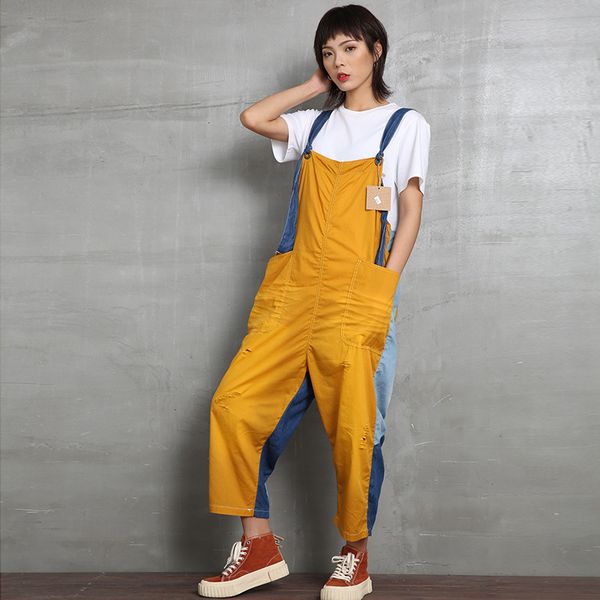 march spring and summer vintage printed embroidered joint retro casual pants large size suspender pants women's, Black
march spring and summer vintage printed embroidered joint retro casual pants large size suspender pants women's, Black