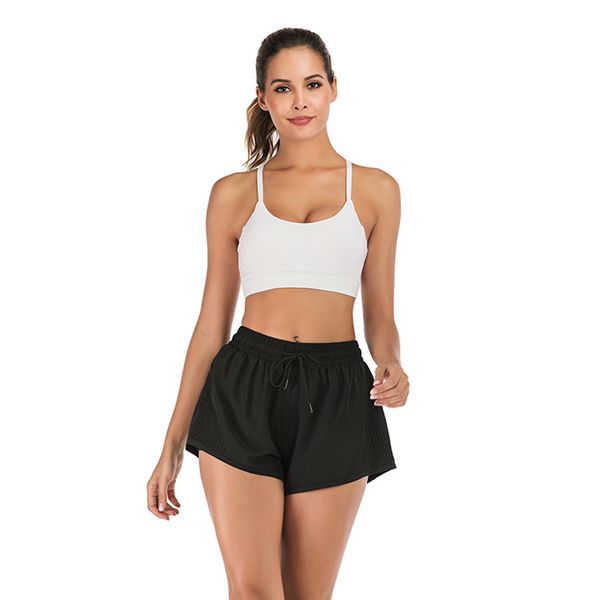 running shorts summer 2021 sports women's five-point anti-light yoga fake two-piece fitness work out, Black;blue
running shorts summer 2021 sports women's five-point anti-light yoga fake two-piece fitness work out, Black;blue