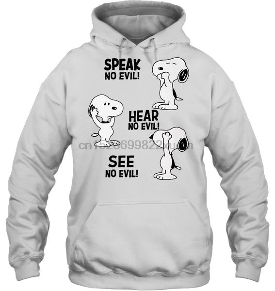 men hoodie speak no evil hear no evil see three wise snoopies women streetwear, Black
men hoodie speak no evil hear no evil see three wise snoopies women streetwear, Black