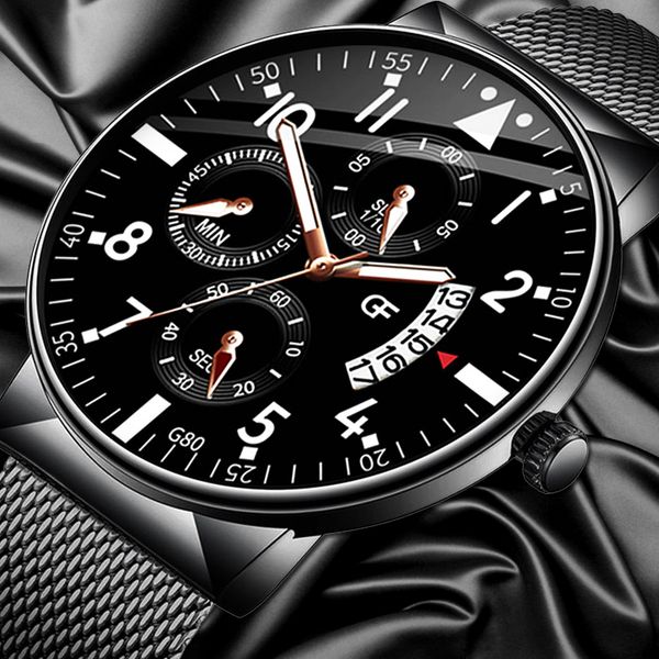 luxuryrelogio masculino mens fashion casual calendar watches stainless steel mesh band watch men business luminous quartz wrist watch, Slivery;brown
luxuryrelogio masculino mens fashion casual calendar watches stainless steel mesh band watch men business luminous quartz wrist watch, Slivery;brown