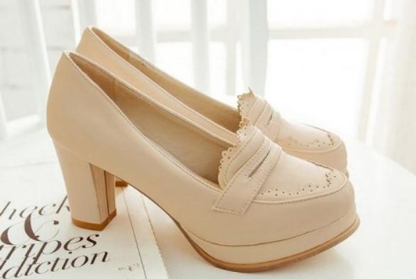 2019 women's shoes in spring and autumn with new style high heel coarse heel round head waterproof table@3033, Black